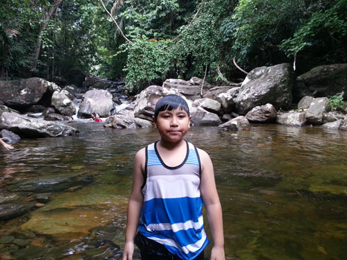 Air terjun yang bersih.