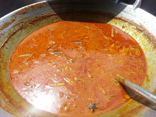 Gulai kawah batang pisang.