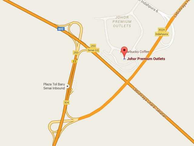 Peta Johor Premium Outlets